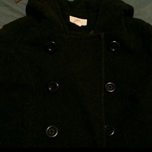 Jennifer Lopez dark grey pea coat